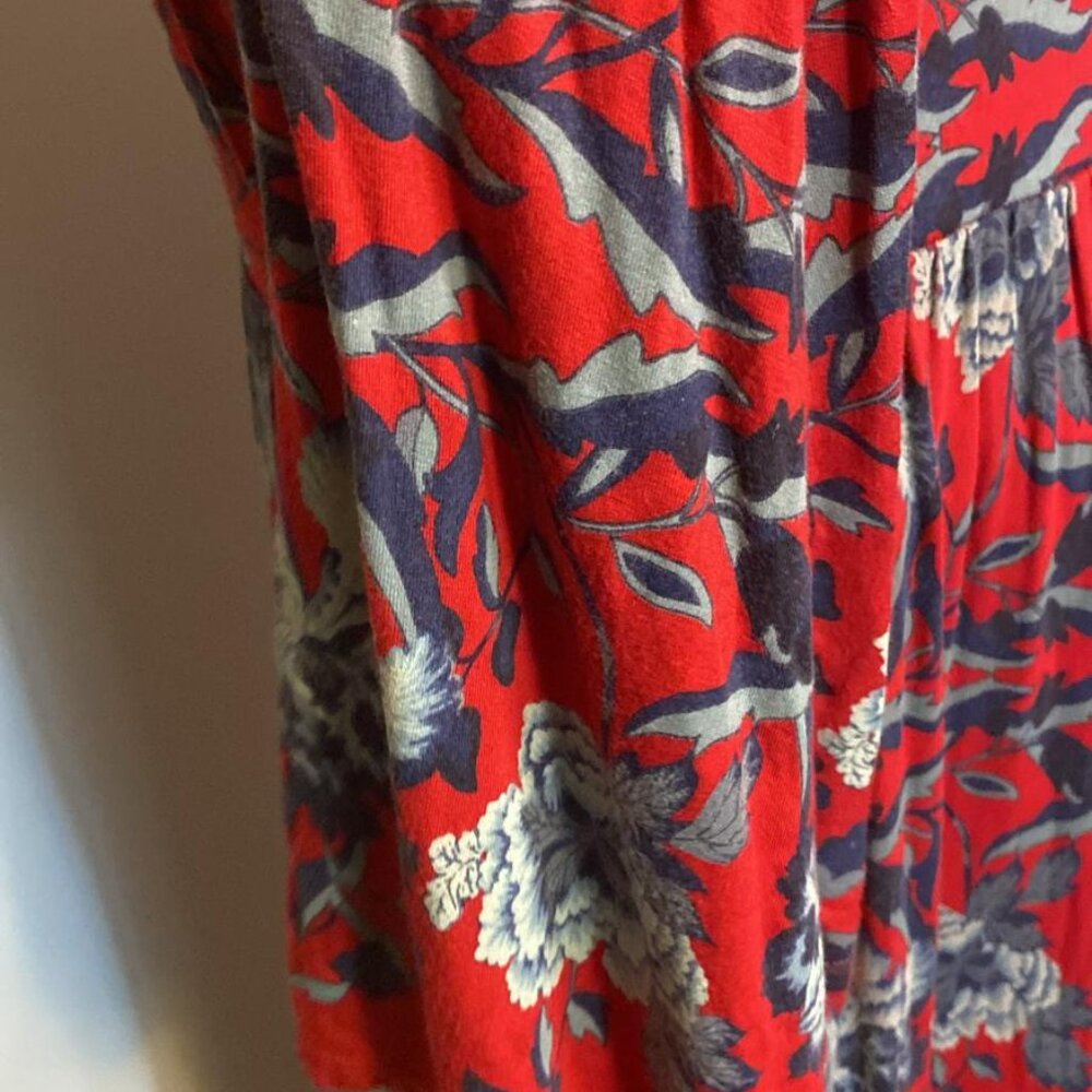 Free People MIDNIGHT GARDEN MAXI DRESS Red Floral Design - Picture 5 of 9